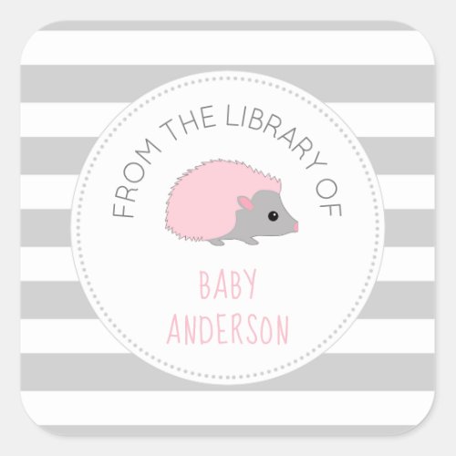 Small Hedgehog bookplate