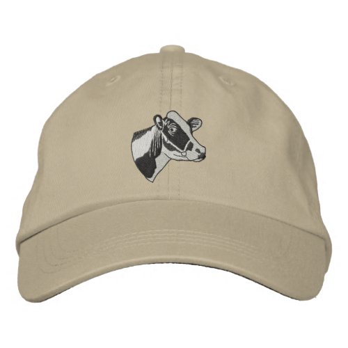 Small Holstein Head Embroidered Baseball Cap