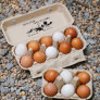 Small Homestead Farm Egg Carton Food Label v2 Rubber Stamp