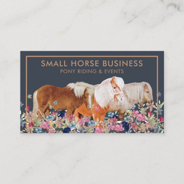 Small Horse Riding Breeding Pony Business Card (Front)