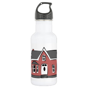 Small House Stainless Steel Water Bottle
