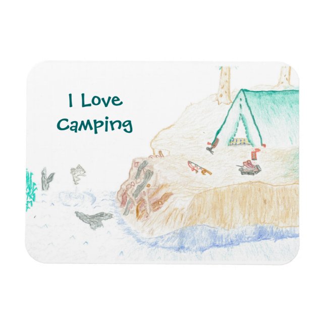 Small I Love Camping Magnet (Horizontal)