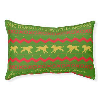Small Indoor Dog Bed "furry Little Christmas" by ChristmasHappy at Zazzle