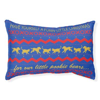 Small Indoor Pet Bed "furry Little Christmas" by ChristmasHappy at Zazzle