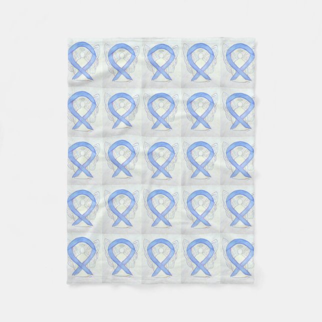 Small Intestine Cancer Awareness Ribbon Blankets (Front)