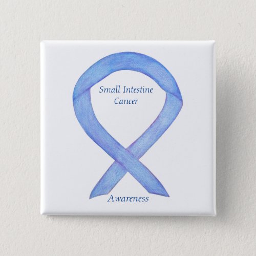 Small Intestine Cancer Awareness Ribbon Custom Pin