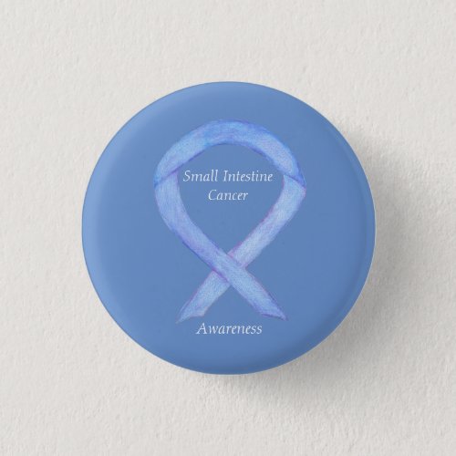 Small Intestine Cancer Awareness Ribbon Custom Pin