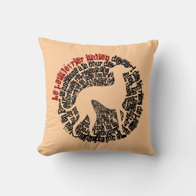Small Italian greyhound Throw Pillow (Front)