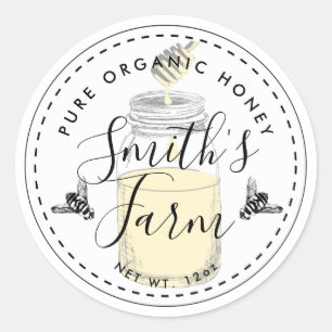 Small Jar Honey Label Gift beekeeper business