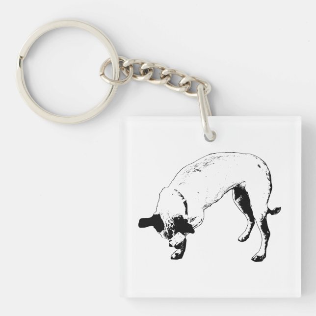 Small Joy Terrier Keychain (Front)