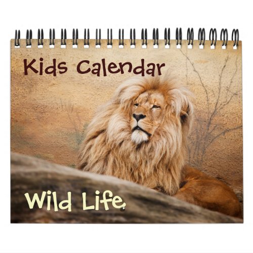 Small Kids Calendar Wild Life