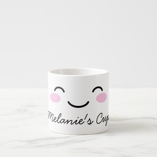 Small kid's mug with cute cartoon face (Front)