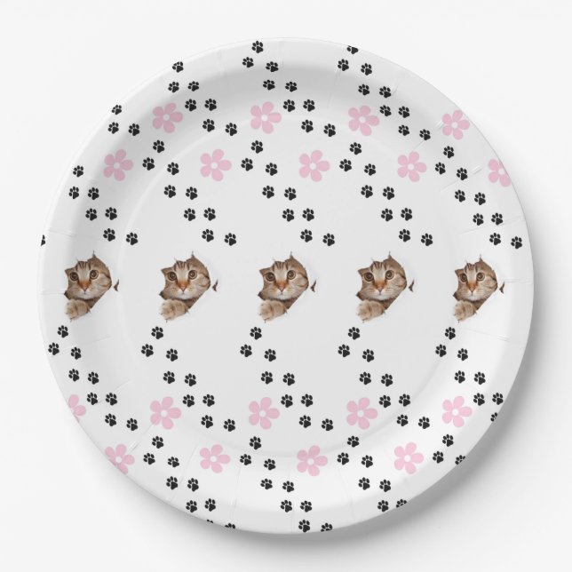 Small kitten cardboard plate (Front)