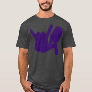 Small LA Rocks Hands Silhouette Purple TShirt