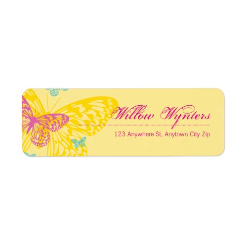 SMALL LABEL SEALS  butterflies 6