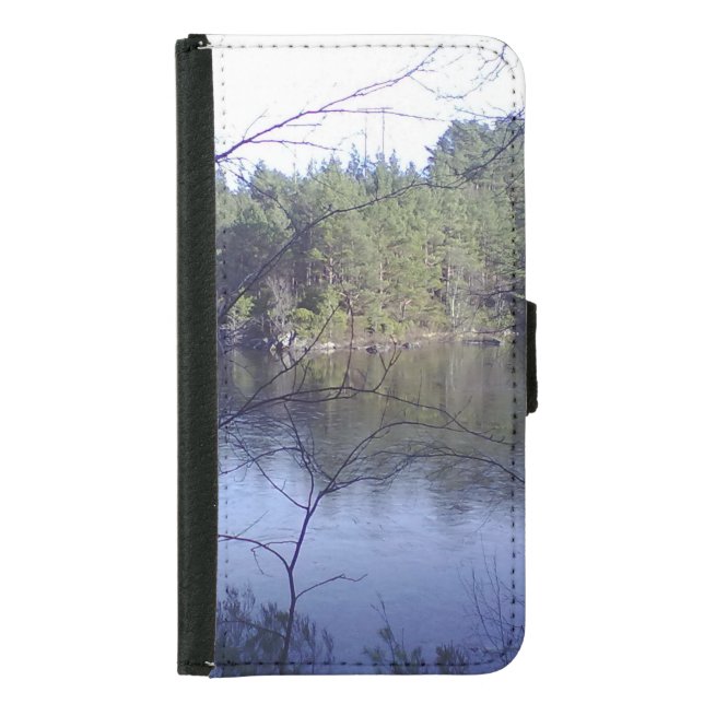 Small Lake with trees Samsung Galaxy Wallet Case (Front)