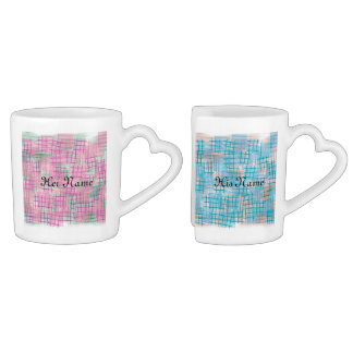 small lattice -romantic coffee mug set