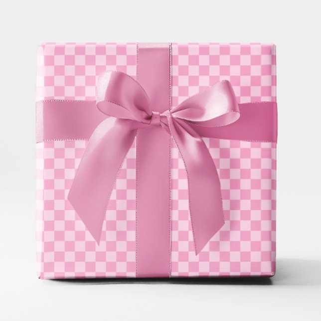 Small Light Pink Checkered Wrapping Paper (Small Light Pink Checkered Wrapping Paper)
