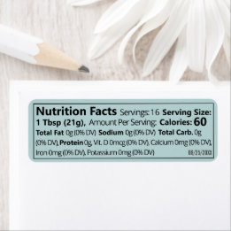 Small Linear Honey Nutrition Facts Blue Label