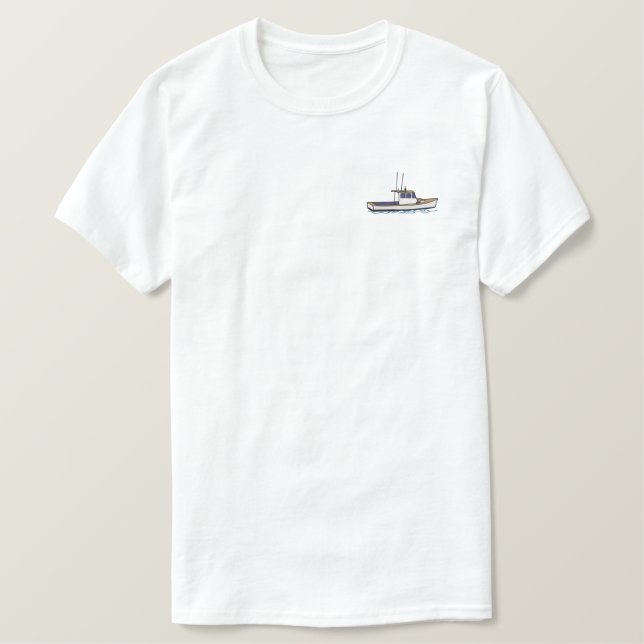 Small Lobster Boat Embroidered Jacket (Design Front)