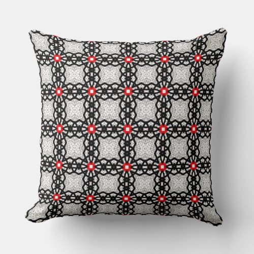 SMALL LOVE ALWAYS BLACK WHITE RED GOTHIC REPEAT  THROW PILLOW