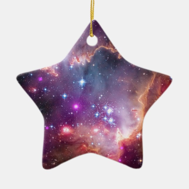 Small Magellanic Cloud Galaxy Space Ceramic Ornament (Front)