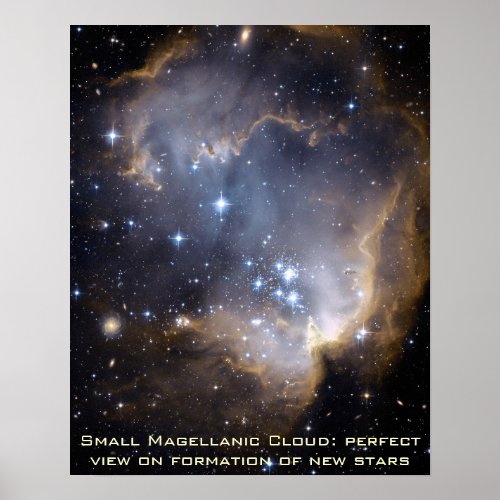 Small Magellanic Cloud Poster Portrait 16 x 20