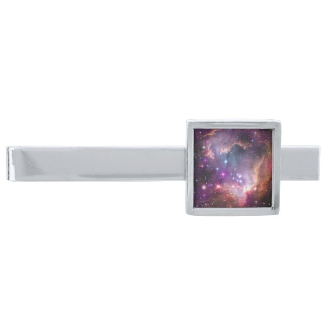 Small Magellanic Cloud Silver Finish Tie Bar (Front)