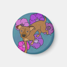 Small magnet with Big dog design