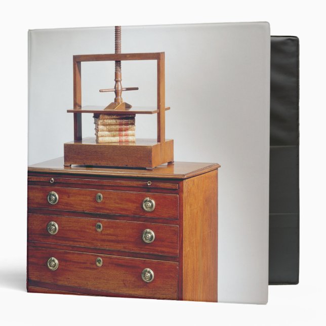 Small Mahogany chest of drawers by Sheraton Binder (Front/Inside)