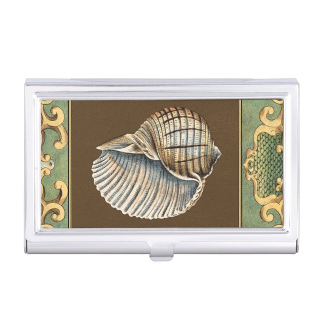 Small Mermaid's Shells Business Card Case (Front)