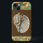Small Mermaid's Shells iPhone 13 Case<br><div class="desc">Charikilia Zarris is a talented artist know for her ocean artwork. Her images are peaceful and calm relaxing you with every picture. Get this nautical piece of artwork with a Conch Shell being the center of it all,  bordered with decorative and a beautiful floral pattern.</div>