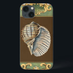 Small Mermaid's Shells iPhone 13 Case<br><div class="desc">Charikilia Zarris is a talented artist know for her ocean artwork. Her images are peaceful and calm relaxing you with every picture. Get this nautical piece of artwork with a Conch Shell being the center of it all,  bordered with decorative and a beautiful floral pattern.</div>