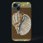 Small Mermaid's Shells iPhone 13 Case<br><div class="desc">Charikilia Zarris is a talented artist know for her ocean artwork. Her images are peaceful and calm relaxing you with every picture. Get this nautical piece of artwork with a Conch Shell being the center of it all,  bordered with decorative and a beautiful floral pattern.</div>