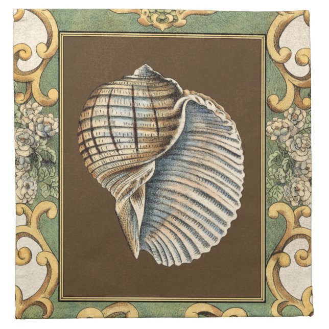 Small Mermaid's Shells Cloth Napkin (Front)