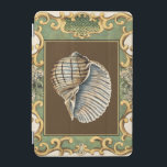 Small Mermaid's Shells iPad Mini Cover<br><div class="desc">Charikilia Zarris is a talented artist know for her ocean artwork. Her images are peaceful and calm relaxing you with every picture. Get this nautical piece of artwork with a Conch Shell being the center of it all,  bordered with decorative and a beautiful floral pattern.</div>
