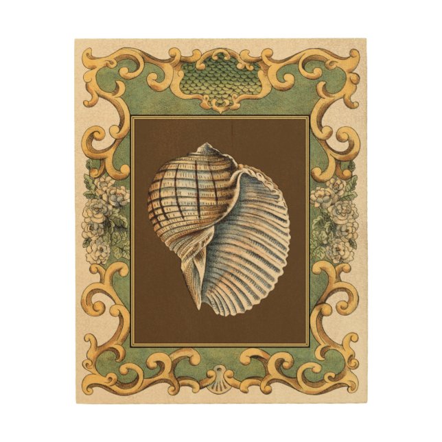 Small Mermaid's Shells Wood Wall Decor (Front)