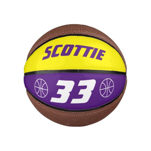 Small mini basketball sports gift with custom name