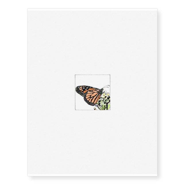 Small Monarch Butterfly Temporary Tattoos (Front)