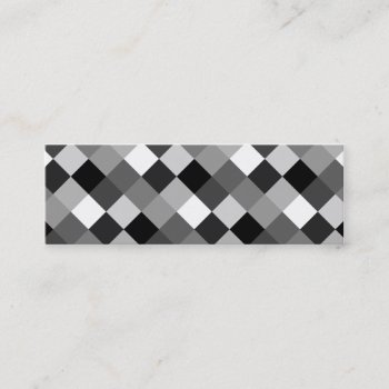 Small Monotone Blocks Mini Business Card by designs4you at Zazzle