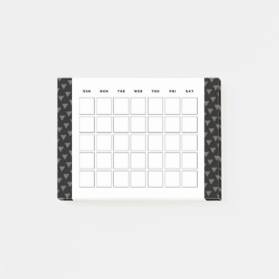 small monthly calender planner post-it notes