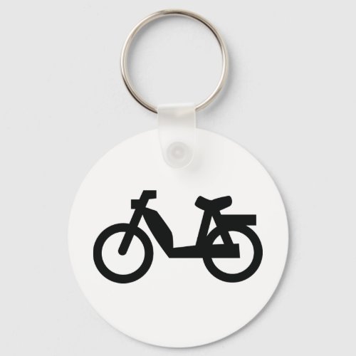 small moped icon keychain