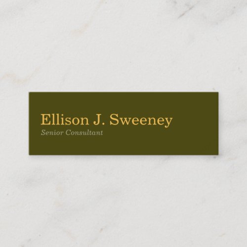 Small moss gray professional bold type design business card templates