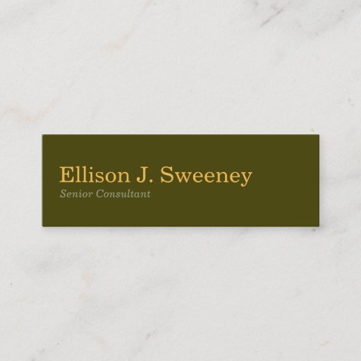Customizable Small moss gray professional bold type design business card templates