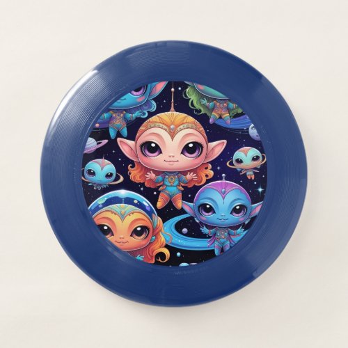 Small Multi-Coloured Aliens in Space Wham-O Frisbee