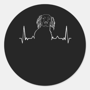 Small Munsterlander Heartbeat Classic Round Sticker