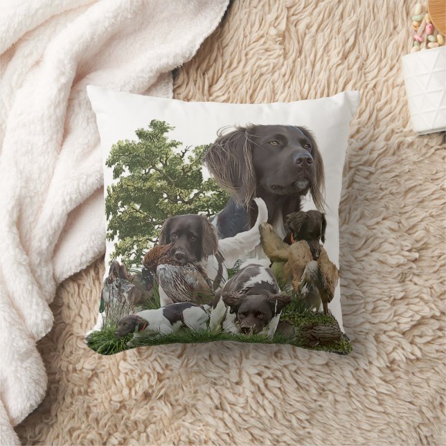 Small Munsterlander  Throw Pillow (Blanket)