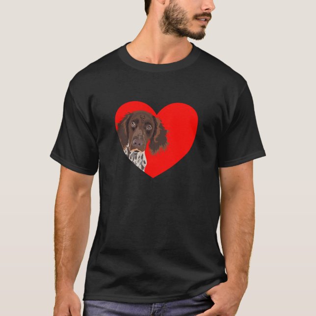 Small Munsterlander with heart T-Shirt (Front)