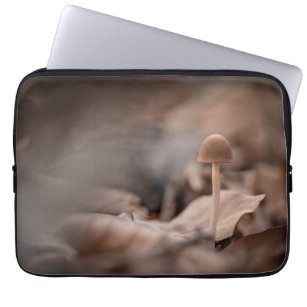 Small Mushroom Nature Photo Laptop Sleeve
