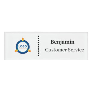 Small Name Badge Magnet Custom Logo Employee